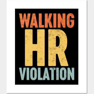 Walking HR Violation Sunset Posters and Art